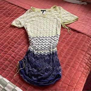 BCBGMaxazria Zigzag Patterned Knit Dress